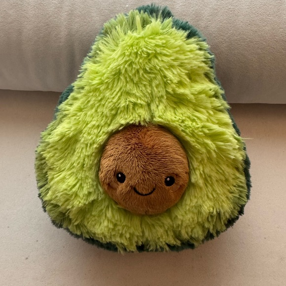 Smiling Avocado Plush Toy - Green and Brown - Picture 1 of 3